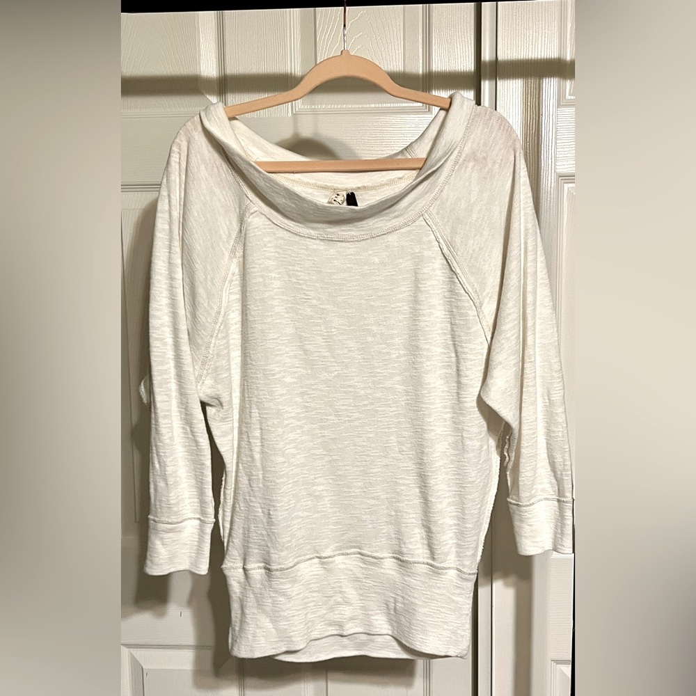 We The Free Ivory Knit Top with Cowl Neck - Small